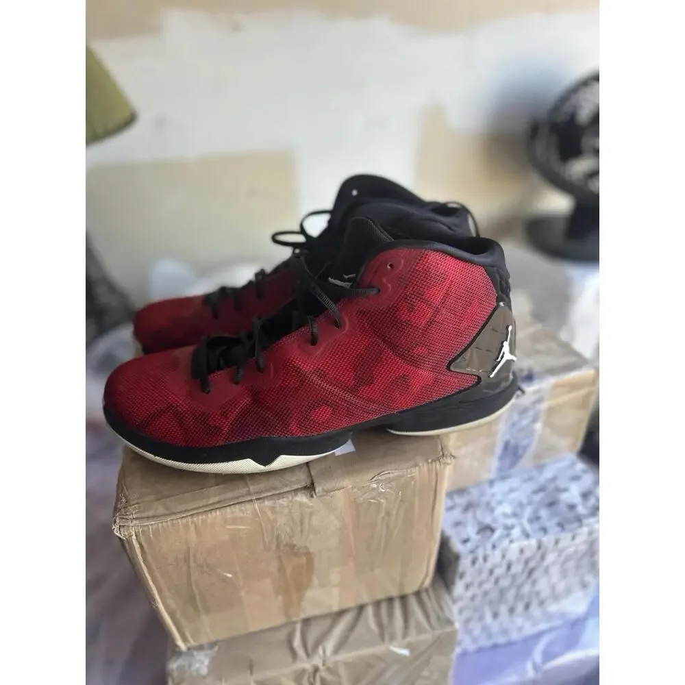 Men’s Red Black Basketball Shoes Size‎ 13 Athletic High Top Sneakers